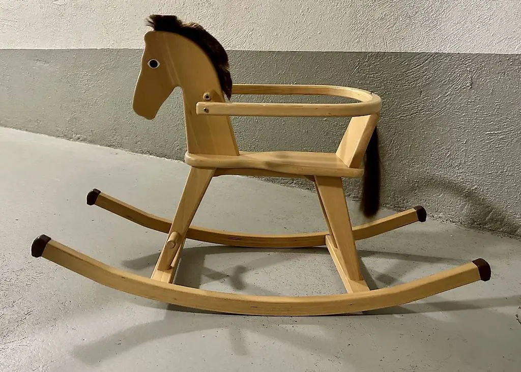 Schaukelpferd Geuther Holz Natur