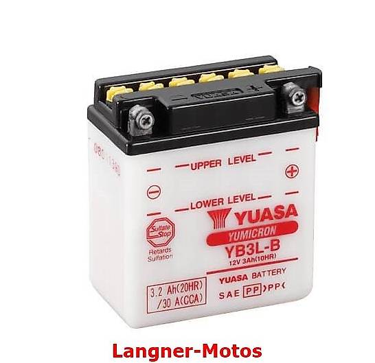 Yuasa Motorrad Batterie YB3L-B incl. Säurepack Yamaha XT DT