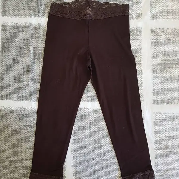 dunkelbraune Leggins, Umfang ca 64 cm