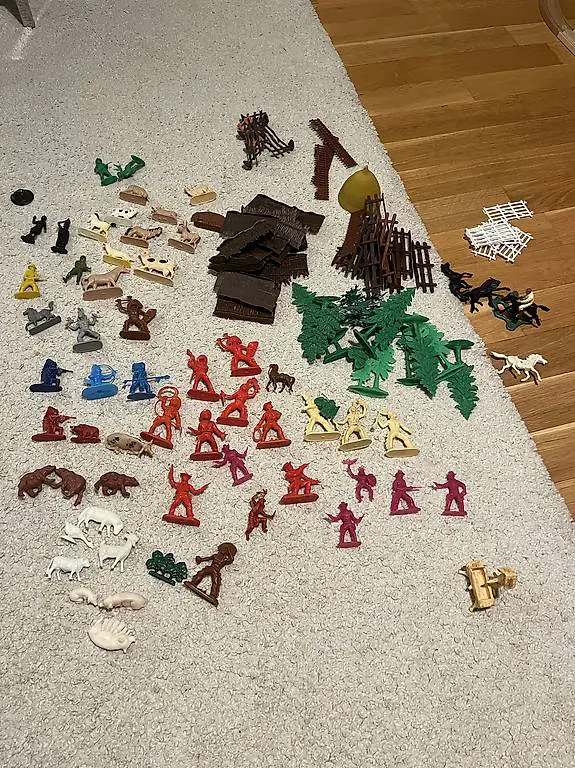 Spielfiguren Vintage Cowboy und Indianer