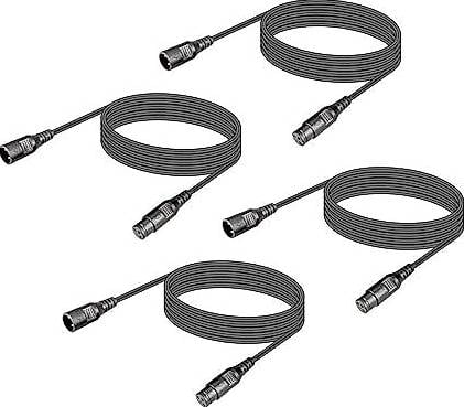 XLR DMX Kabelset 3m, 4 teilig