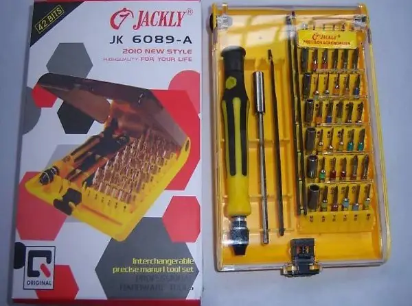  Kit d"outils tournevis ensemble compact 45 en 1 avec boîte