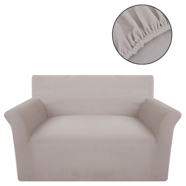  Sofahusse Sofabezug Stretchhusse Beige Polyester Rippstric..