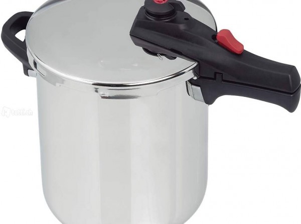  Schnellkochtopf, 10 l, Edelstahl, 24 cm, 10 l, Grau