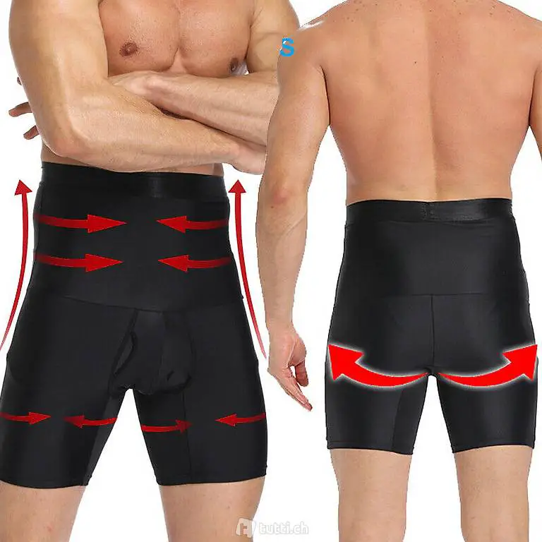  Bauchweg Unterhose Herren Figurformende Shapewear Hohe L, Hi