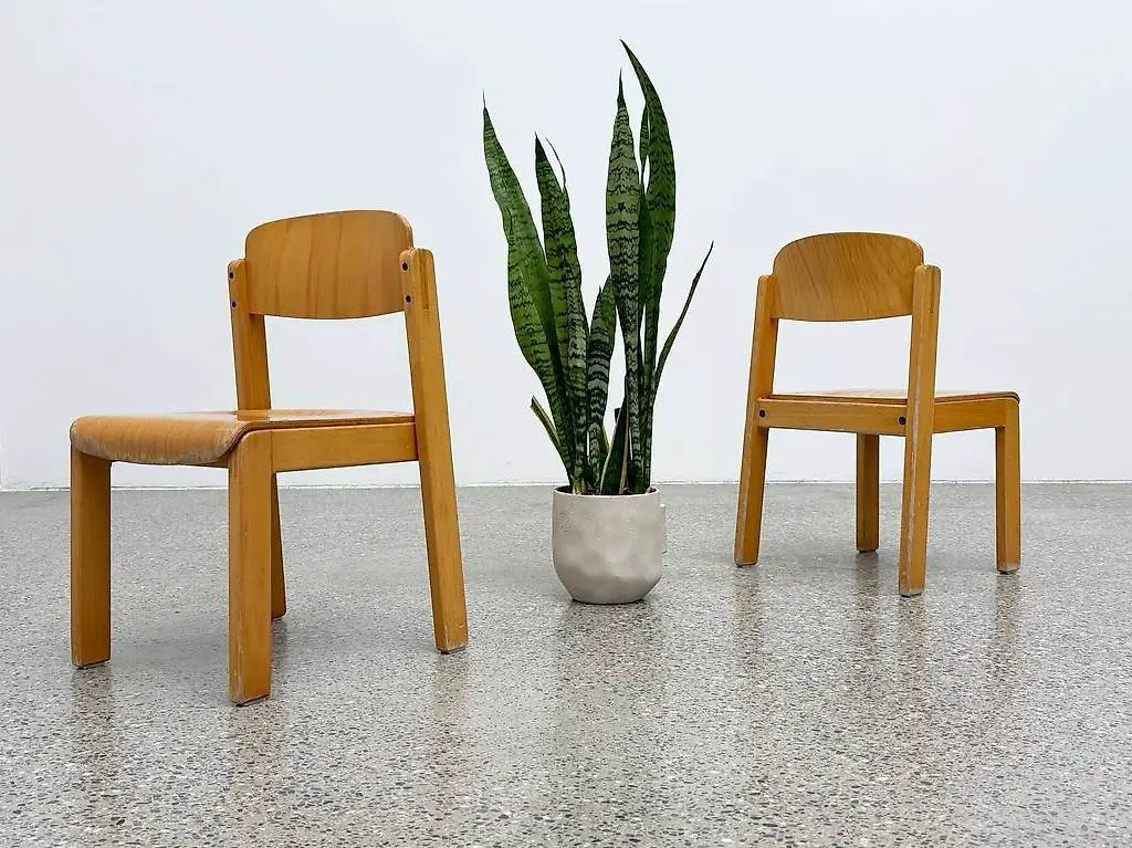 Retro Kinderstuhl aus Buchenholz