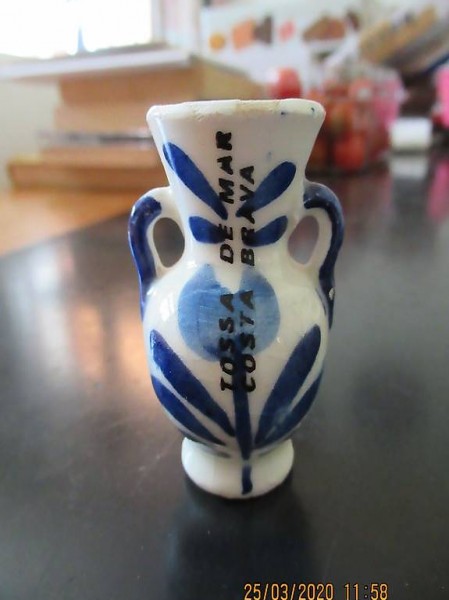  Souvenir aus Spanien, COSTA BRAVA, Vase klein