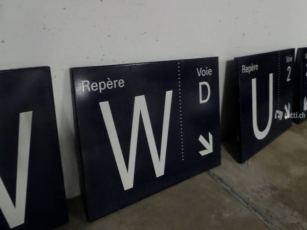 Plaques émaillées Train Genève Lausanne Valais Neuchâtel