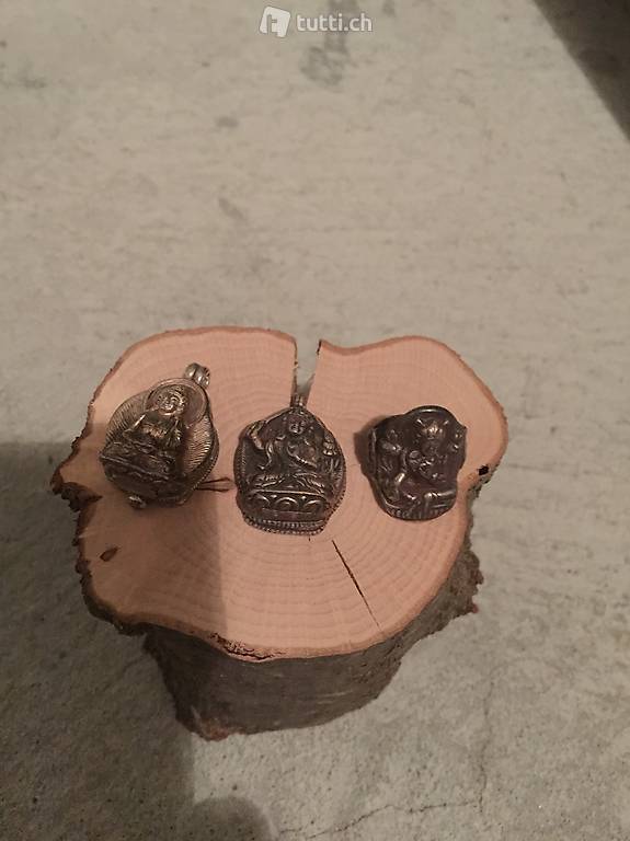 Gottheiten Anhänger und Fingerring 925 Silber