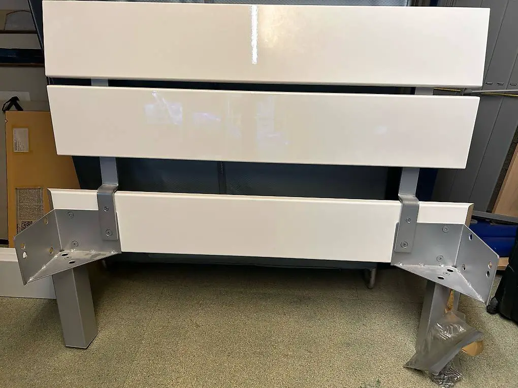 Bettrahmen glänzend weiss Einzelbett