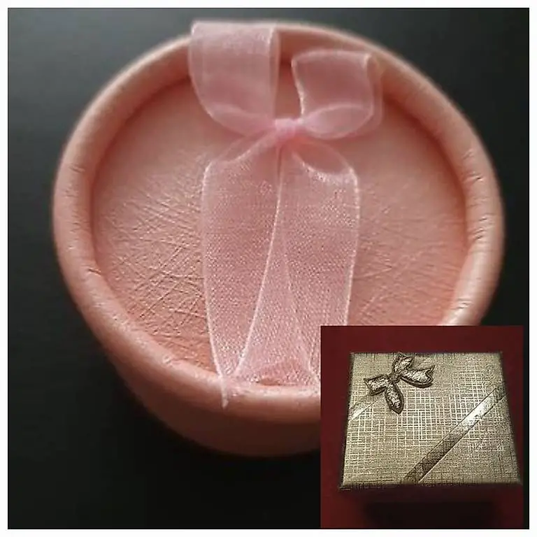 NEU Geschenkbox Schachtel rosa silber glänzend Schlaufe