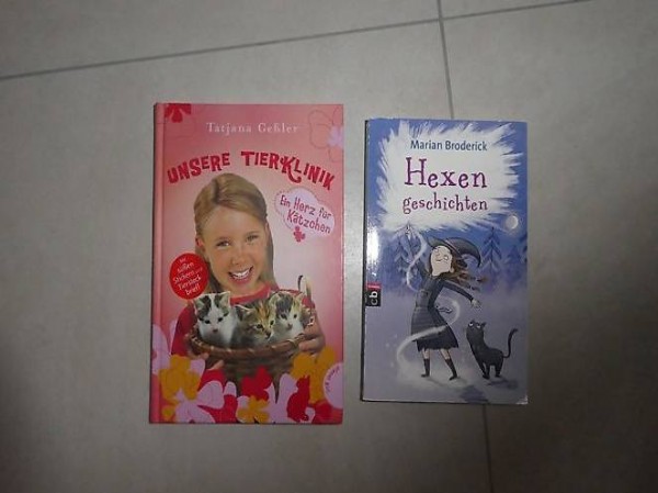 Zwei Bücher "Hexengeschichten" und "Unsere Tierklinik"