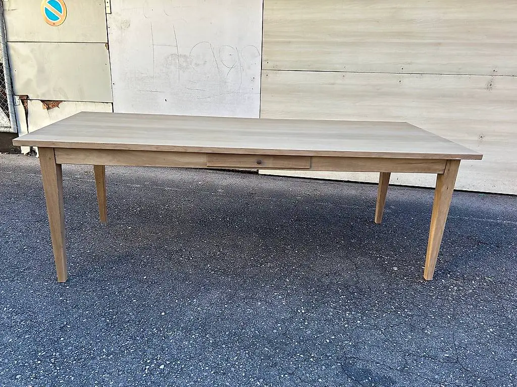 Biedermeier Tisch Holz Eiche massiv 225 x 90 cm Beizentisch