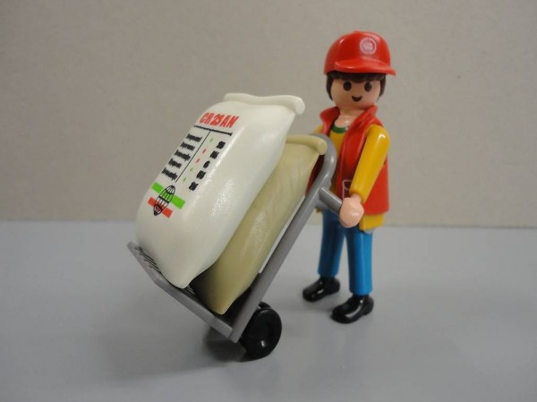 Playmobil Cargo-Hafenarbeiter mit Sackkarre 4475