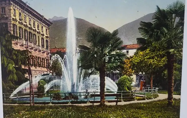 Ansichtskarte Lugano Piazza Bandoria 1922