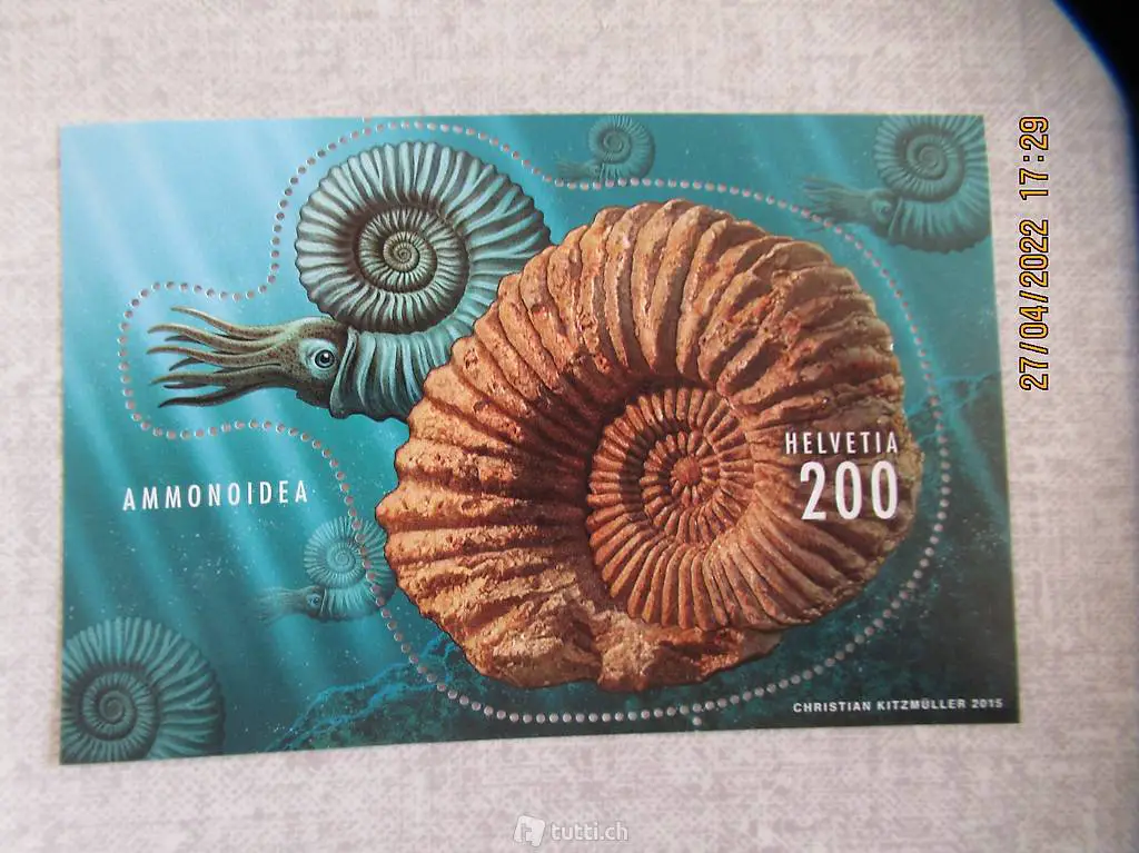 sonderblock ammonit helvetia 200 von 2015