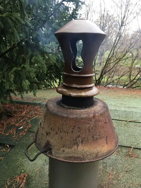 Kaminhut Hut auf Kamin Holzofen