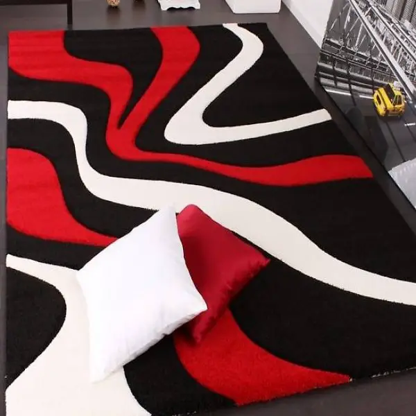  moderner Teppich Abstrakt Tricolor NEU