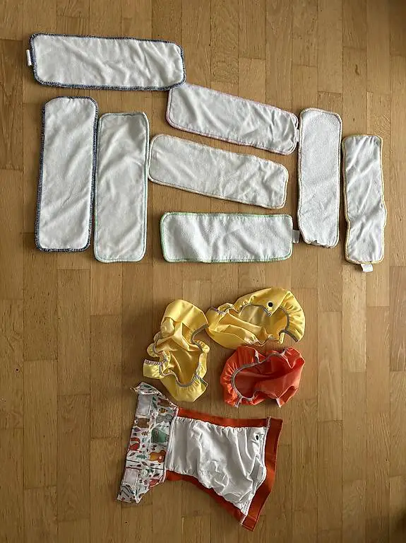 Praktisch ungebrauchte Stoffwindeln