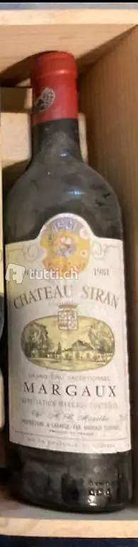 Chateau Siran Margaux grand cru exeptionnel 1981