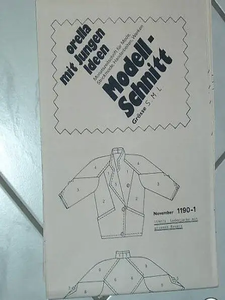 Neu:Orella Modell-Schnitt-Lederjacke mit grossem Revers-Gr.S