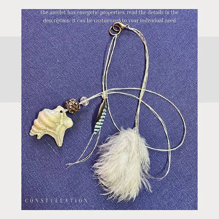 Halskette-Amulett "Constellation" im Boho-Stil, handgefertig