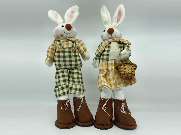 Osterhasenpärchen stehend 25cm