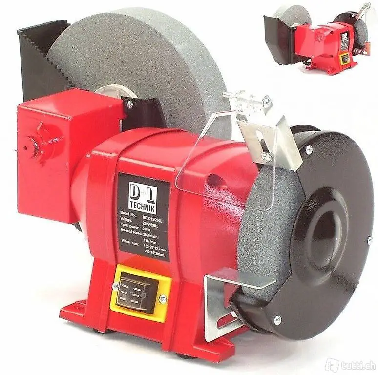  Nass Trockenschleifer inkl. Scheiben 230V Doppelschleifer