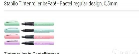 Stabilo Tintenroller beFab- Pastel regular design, 0,5mm