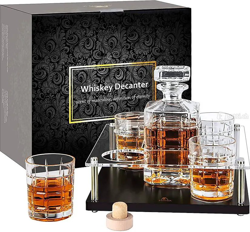  Whisky-Karaffe-Set-Glaskaraffe