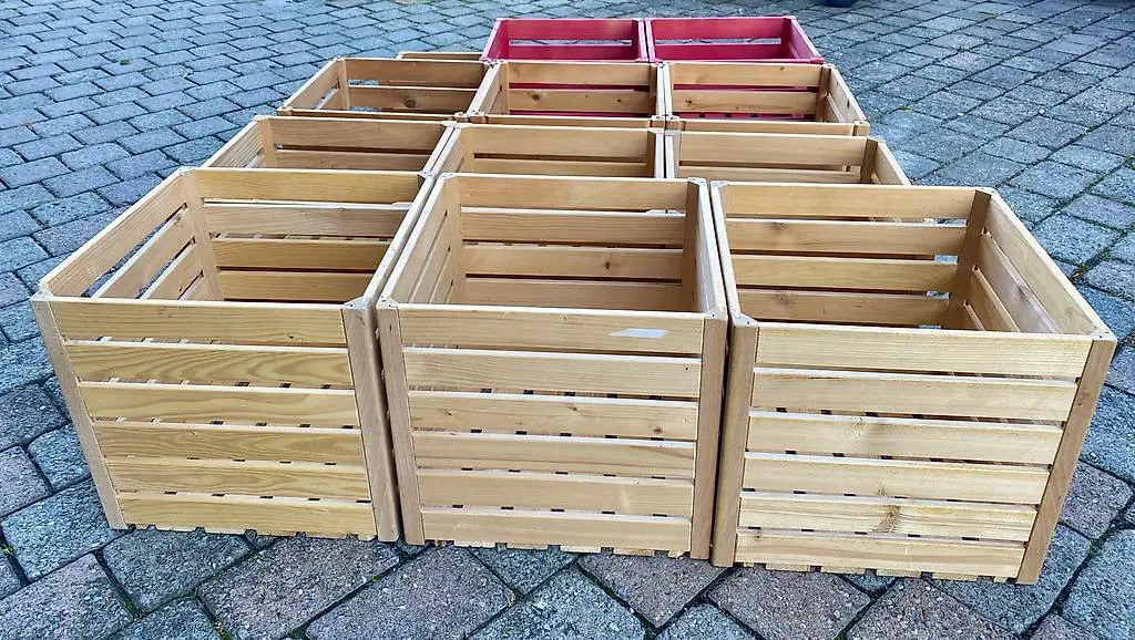 Holzkisten Holzharassen Deko Pflanzen Regal Basteln Lagerung