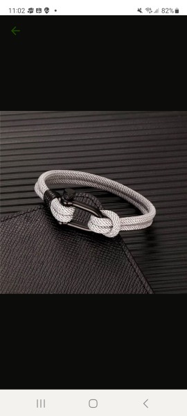 Survival Seil Grau Kette Sport Armband 21 cm Unisex