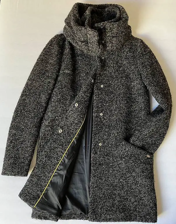 TOM TAILOR Damen Mantel Wolle - Boucle Gr. S wie NEU