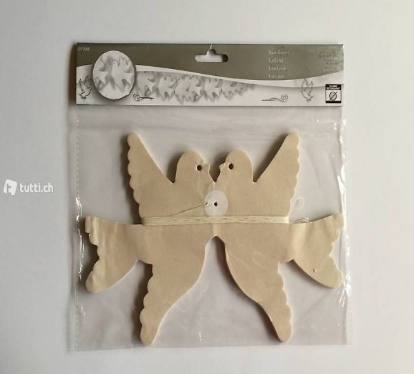 Hochzeitsdekoration Tauben Girlande