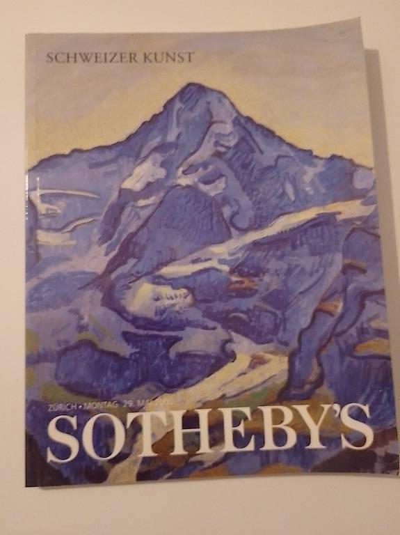 Sotheby"s Schweizer Kunst Zürich 29. Mai 2000 Kunst Katalog