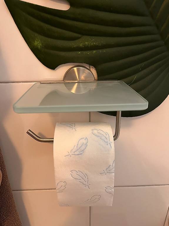 Halterung für Toilettenpapier inkl. Ablage