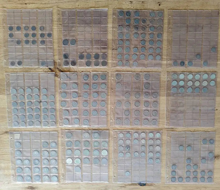 Schweizer Silbergeld Münzen und Kupfer