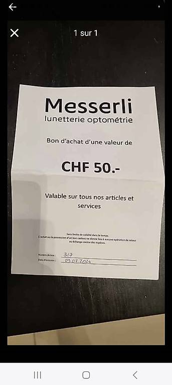 Bon opticien Messerly Marly