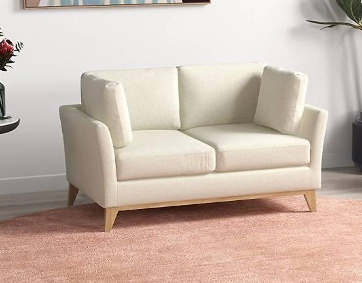 2-Sitzer Sofa Doppelsofa in Leinenoptik