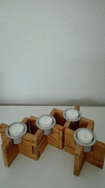 Advent Kreation Holz und Metal