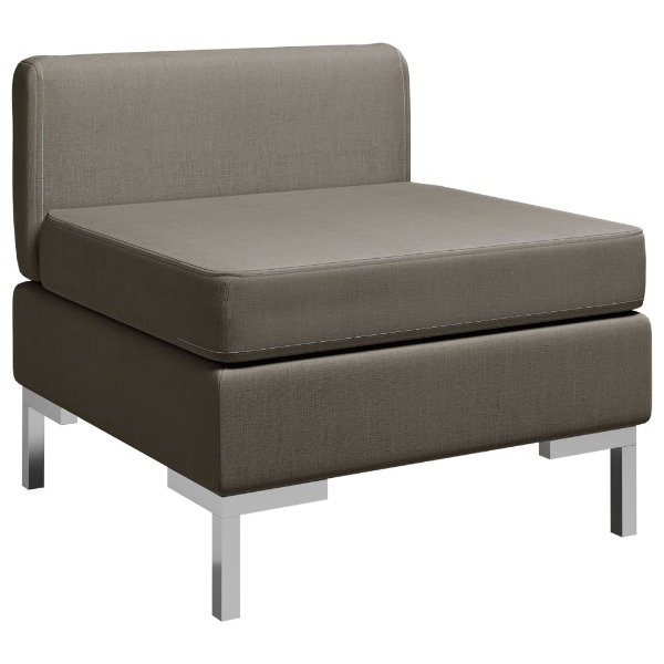  Mittelsofa Modular mit Auflage Stoff Taupe