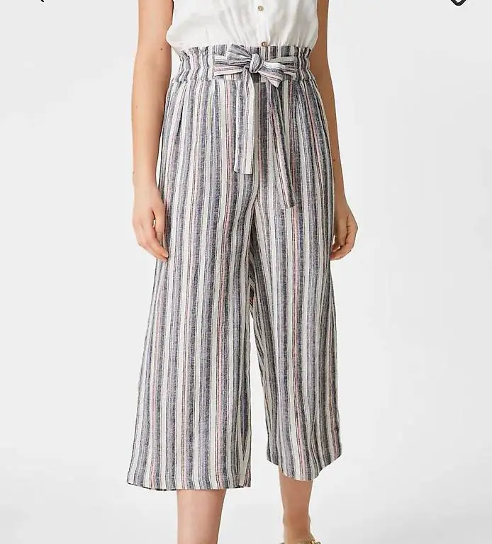 3 Damen Leinen Hosen, Grösse 34