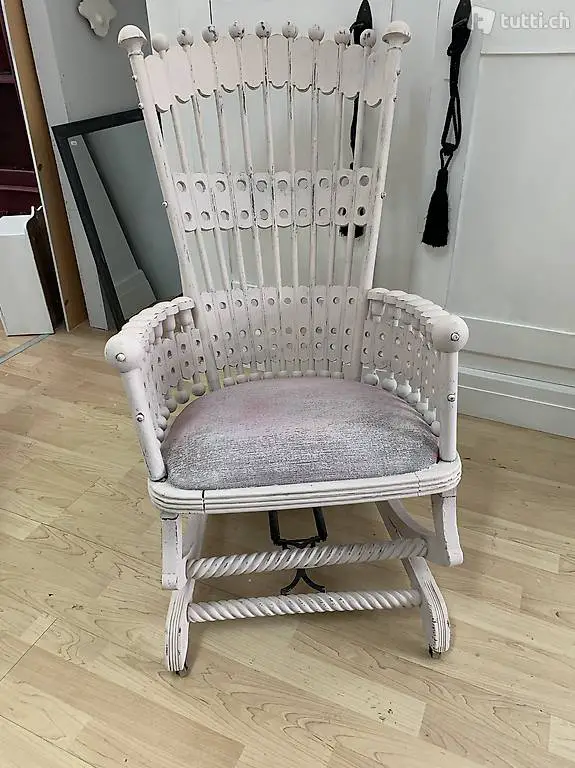 Antik Schaukelstuhl englisch shabby chic altrosa by börnie"s