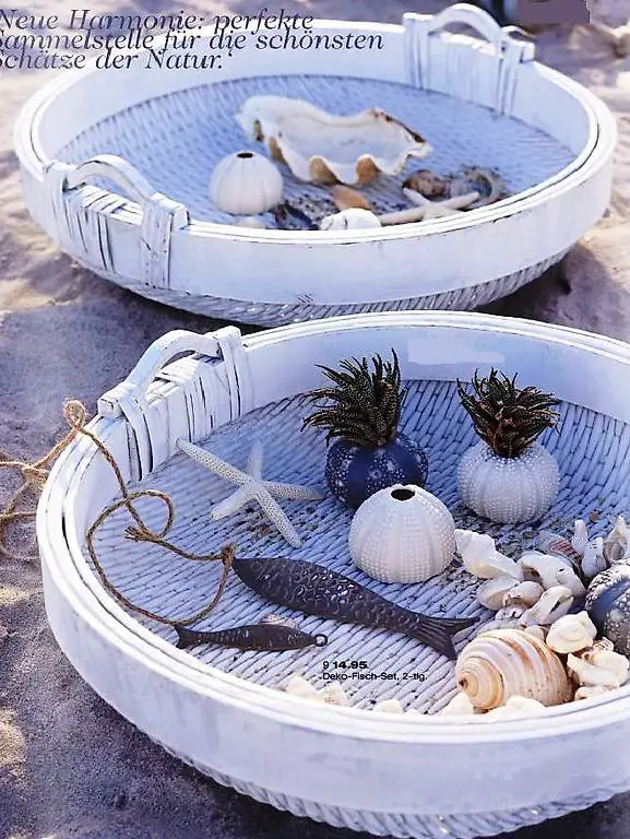 Bodentablett weiss in Shabby Look 2er Set