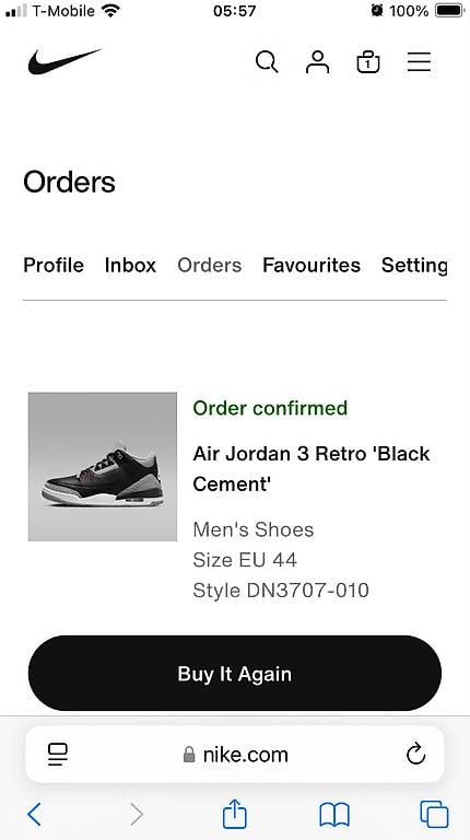 Jordan 3 Black Cement 2024 - EU44