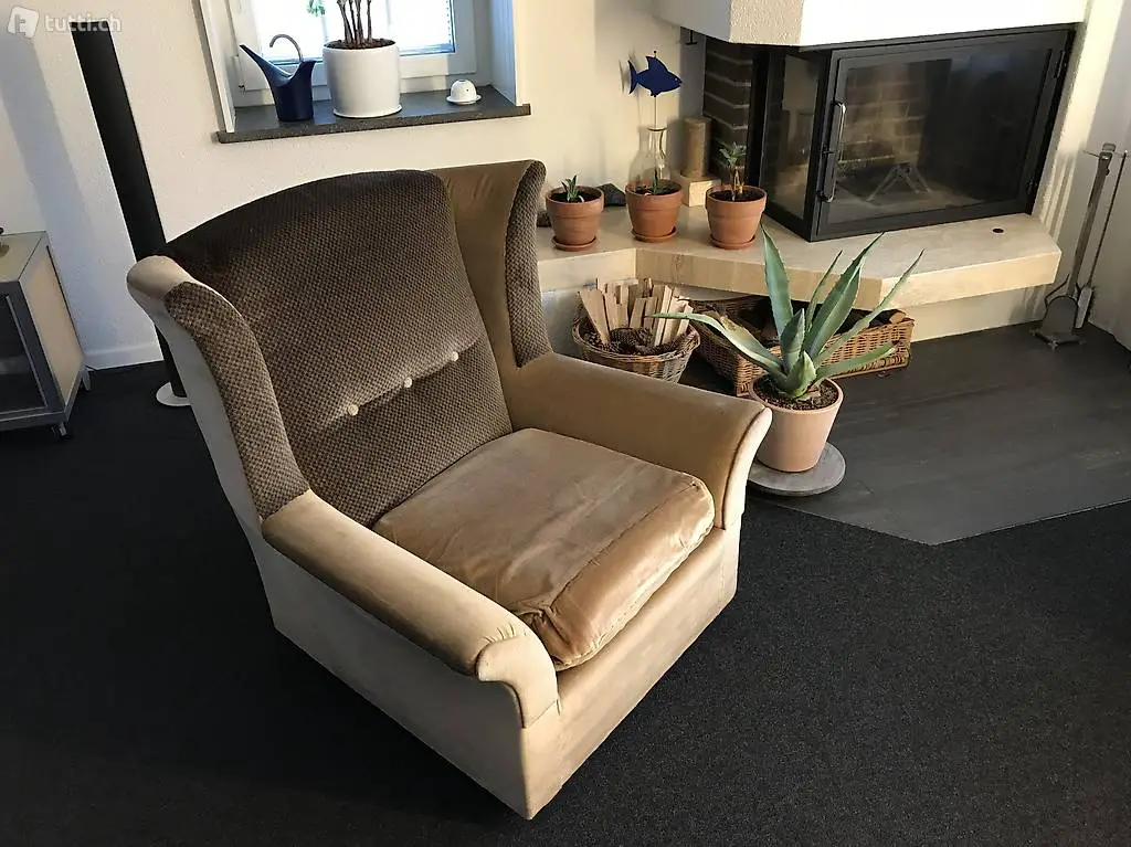 Ohrensessel, Englender Sessel, Hundesessel, Sessel