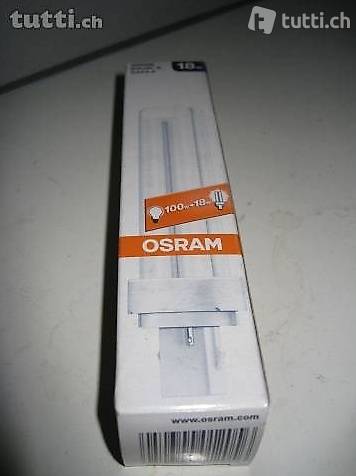 Glühbirne Osram Dulux G24d-2,18w , neu
