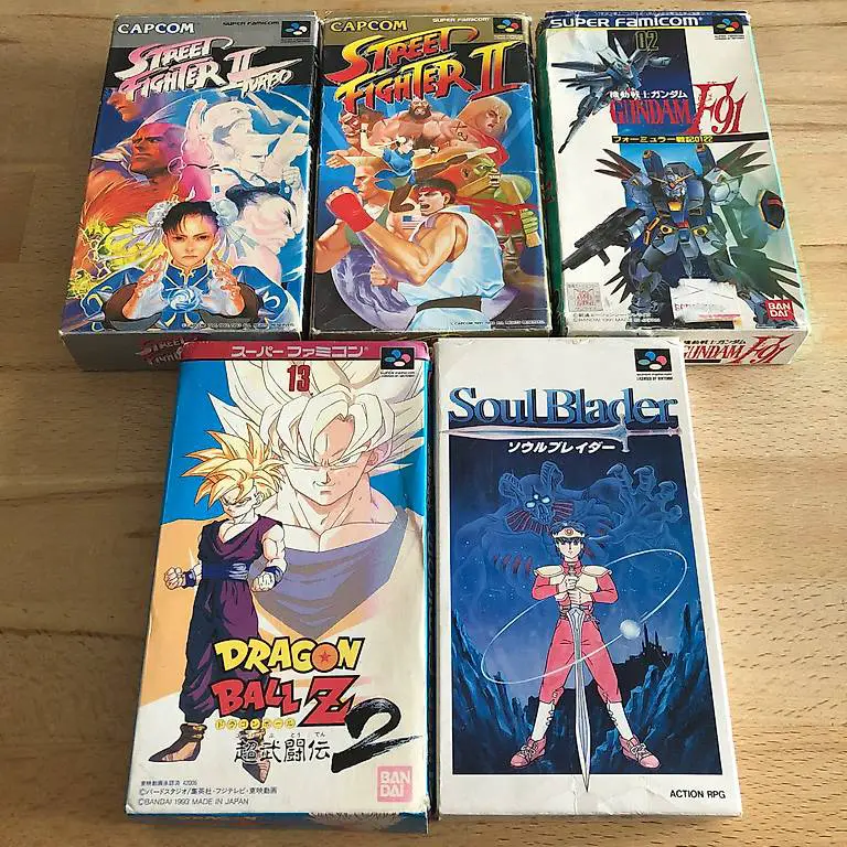 5 Spiele für Super Famicom inklusive OVP