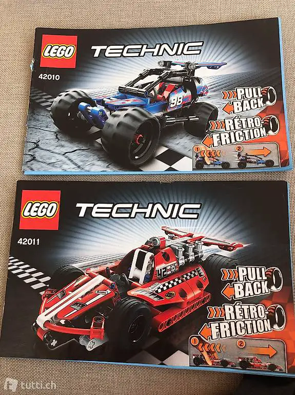 Lego Technic 42010 Action Race Buggy & 42011 Rennwagen