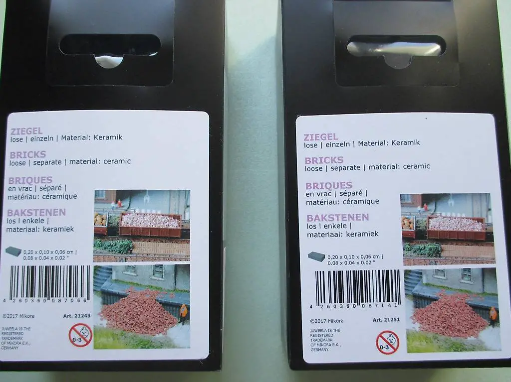 Ziegelsteine für Spur N